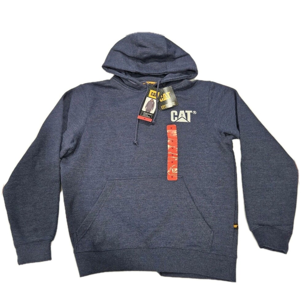 Caterpillar Heavyweight Hooded Sweatshirt Men's, Medium, Blue / New Imperfection - Picture 6 of 12
